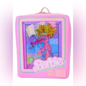 NWT Loungefly Barbie 65th Anniversary Doll Box Triple Lenticular Mini Backpack